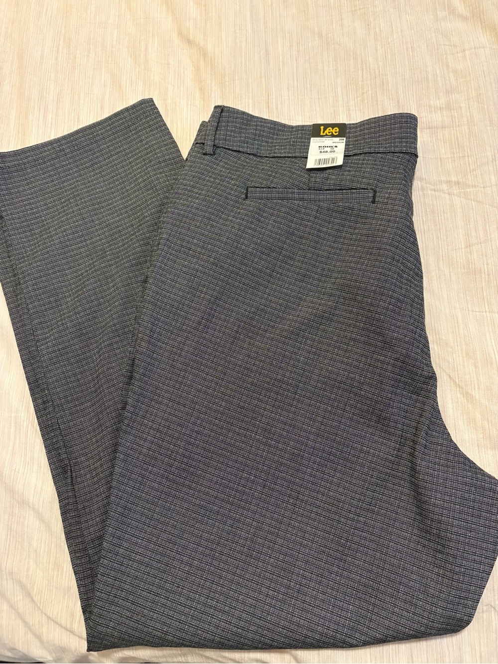 Lee Women's Pants in Black and White Micro-Check